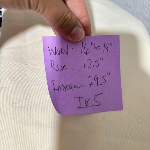 Max Studio Womens Bone Hine Rise Elastic Waist Wide Leg Palazzo Pants Large NEW - Picture 9 of 9